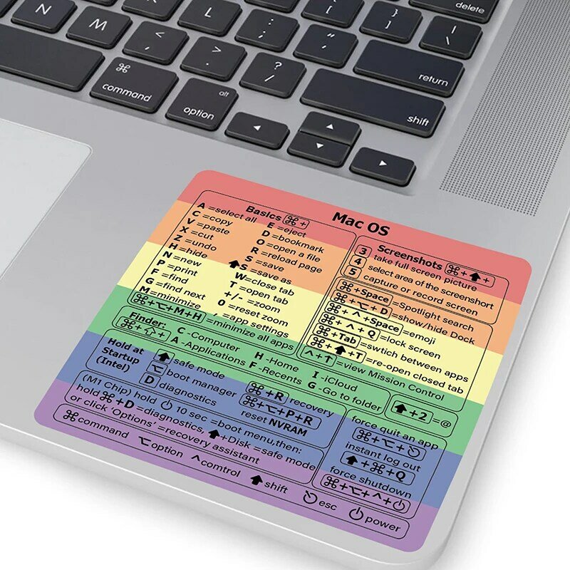 New Shortcut Key Sticker For 13-16" MacBook Pro 13 /Air 13 Windows Word Excel Decal Shortcuts Sticker For Mac OS System
