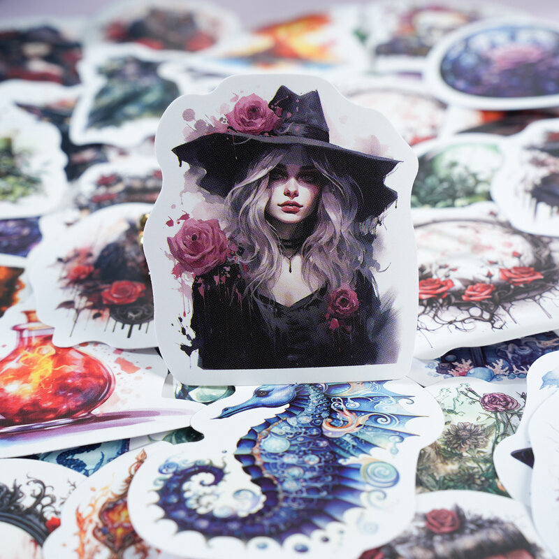 Marcadores de la serie Fantasy Mage, decoración de álbum de fotos, etiqueta adhesiva, 12 paquetes por lote