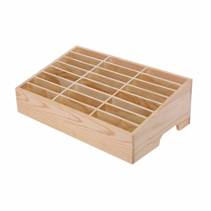 24 Cells Multifunctional Wooden Storage Box Mobile Phone Repair Tool