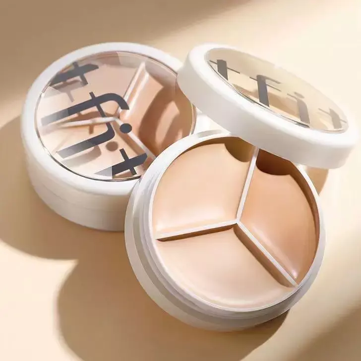 TFIT Tri-Color Concealer 15g Oil Control Concealer Disc Covers Face Spots and Acne Marks Silky Smooth