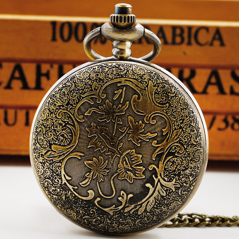 Kolekcja zegarków kieszonkowych z mechanizmem kwarcowym spersonalizowany steampunkowy wisiorek z łańcuszkowym zegarem praktyczne popularne prezenty