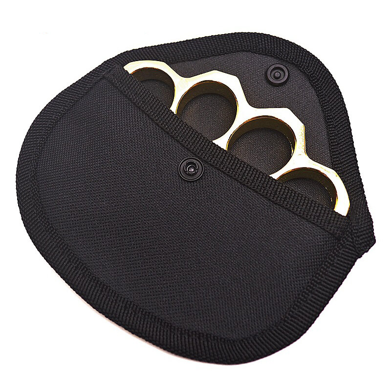 1 pz Finger Tiger Bag Iron Four-finger Cloth Cover antiurto Soft fodera Fist Ring Hanging Buckle Bag Protection Bag Unisex