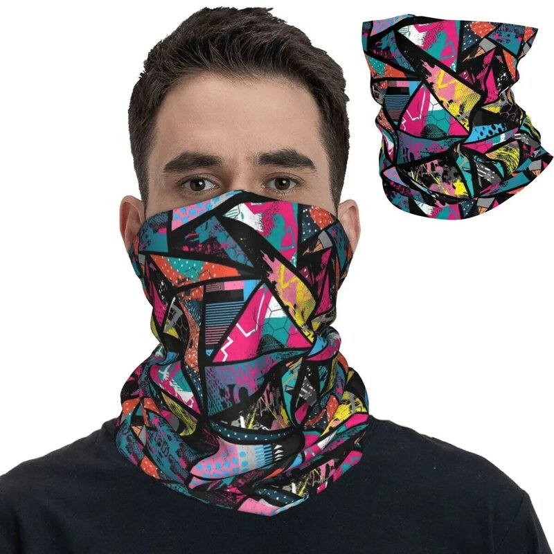 Abstract Seamless Graffiti Bandana Neck Cover Printed Balaclavas Face Mask Scarf Multi-use Headwear Unisex Adult Windproof