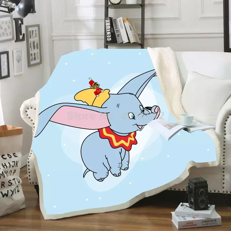 Selimut bayi kartun lucu Dumbo terbang Winnie Pool Tigger selimut bayi mewah seprai tempat tidur Sofa lempar untuk anak laki-laki perempuan hadiah anak-anak