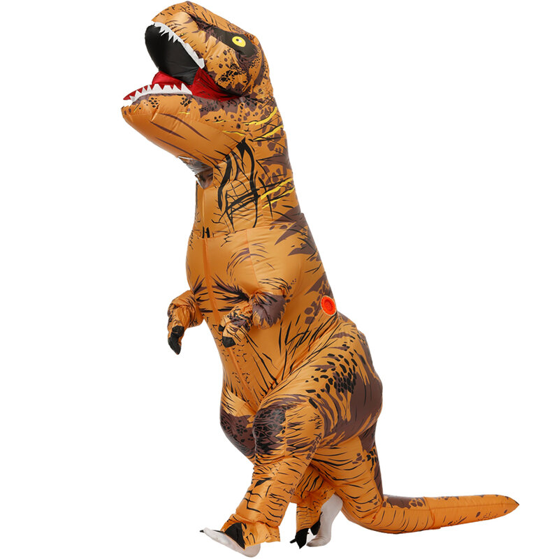 Fantasias infláveis de dinossauro para adultos e crianças, T-Rex Cosplay, Anime Blow Up, Halloween Party Costume, Mascote, mulher, homem, criança