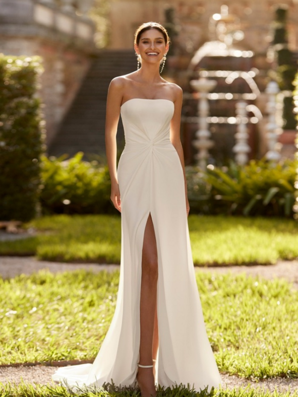 LUC Boho Morden Wedding Dresses 2023 2 Piece Bridal Gown Vestido De Noiva Custorm White Ivory For Bride