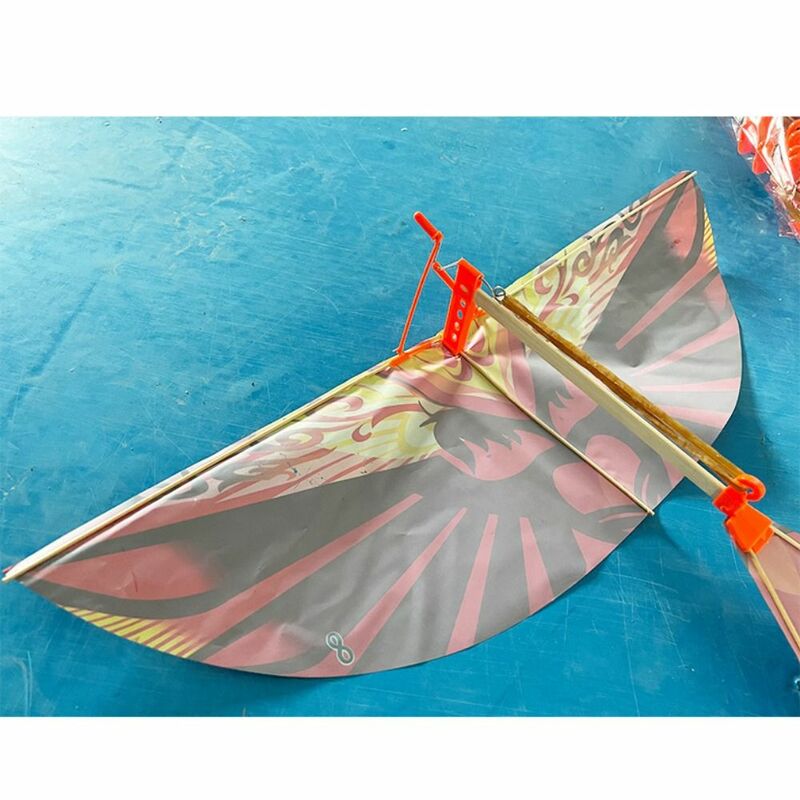 Cerf-volant en plastique avec bande de caoutchouc pour oiseaux volants, jouet d'extérieur, jouet de sport, cadeau, document aléatoire, 62, 10 pièces