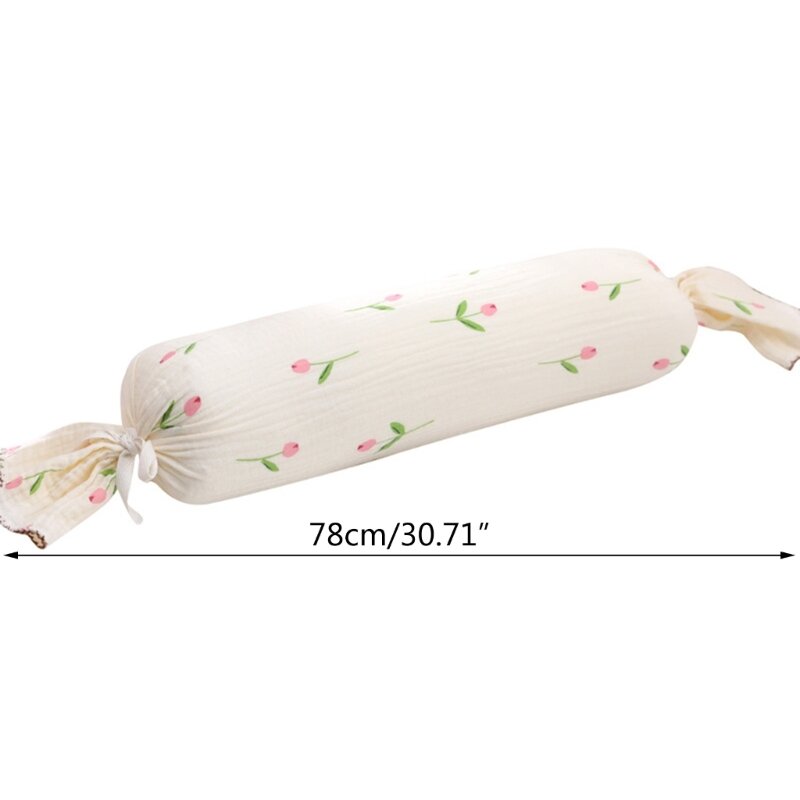 Soft & Comfortable Candy Cylinder Pillow with Multi-pattern Designs Neck Pillow Roll as Back Support for Side Sleeping