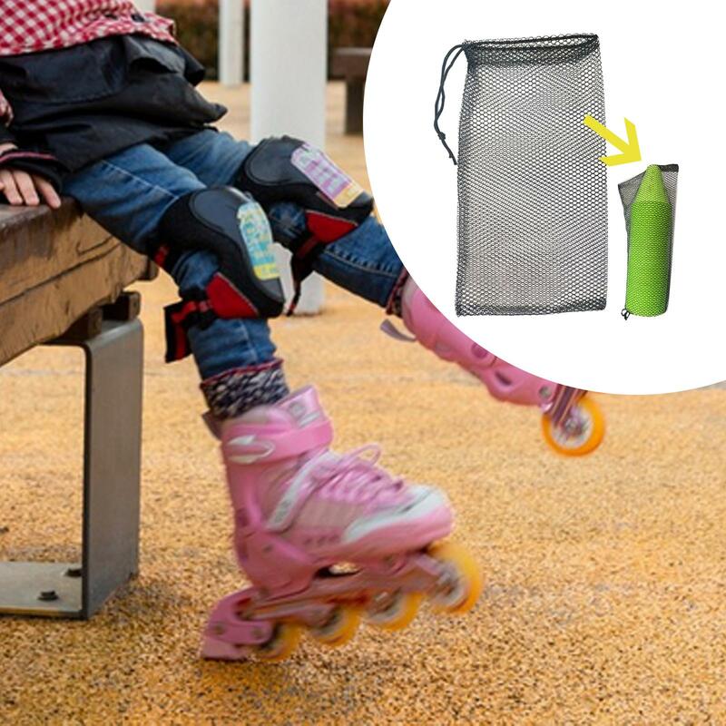 Mesh Bag for Skating Cones, Drawstring Carrying Bag, Bolsa de armazenamento, Organizador para Cones Esportivos, Pile Cup