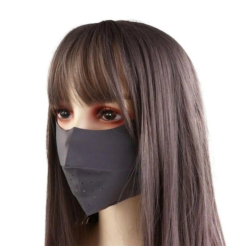 Mascarilla facial de seda de hielo antipolvo para conducir, máscara deportiva para correr, cubierta facial de secado rápido, protección solar