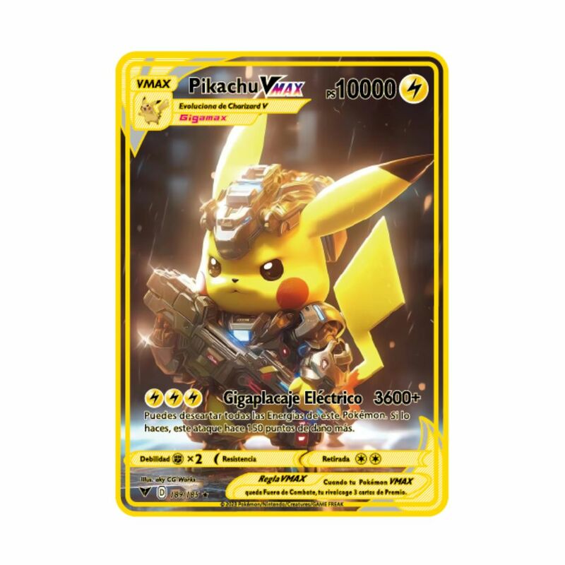 2024 nowe hiszpańskie karty Pokemon metalowe litery Pokemon hiszpańskie karty Pokemon Iron Mewtwo Pikachu Gx Charizard Vmax Cartas Pok é