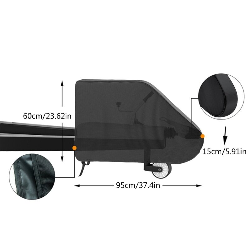 Drawbar Cover, Universal Drawbar Cover Weather Protections Tow Bar Protective Cover for Caravans Trailer