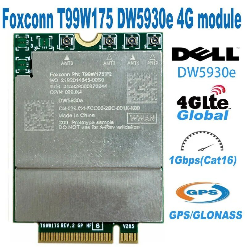 Carte module pour ordinateur portable Dell, T99W175 DW5930e X55 5G Tech DP/N 0K1YCW, Latitude 5430 7330, persévérance 5G 4G