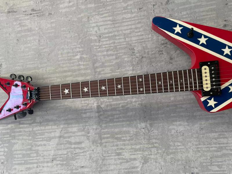 Guitarra elétrica personalizada Washburn Dye, 3ST Rebel Stealth Dimebag Darrell