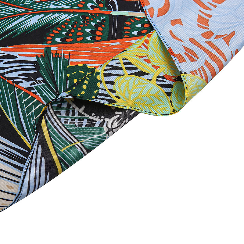 Bufanda de seda 130 para mujer, pañuelo cuadrado de marca, diseño de Pashmina, León de La Selva, 100% cm
