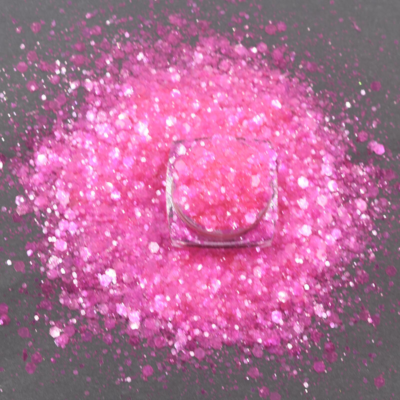 10g/Bag Fluorescence Iridescent Opal Rainbow Neon Mixed Nails Glitter Sequins Sparkly Flakes For DIY Nails Art Decoration
