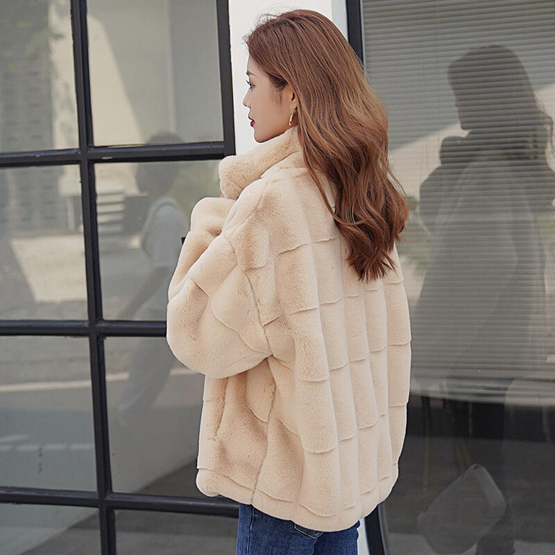 Warm Plush Jacket Women Winterwear 2023 Faux Fur Coat Female Winter Artificial Fur Jackets Ladies Fluffy Mink Fur Coat