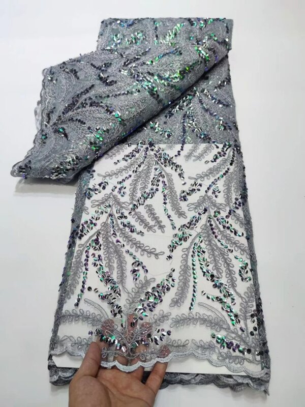 Moda africanfrench net tule tecido de renda malha rendas festa de casamento ts1497