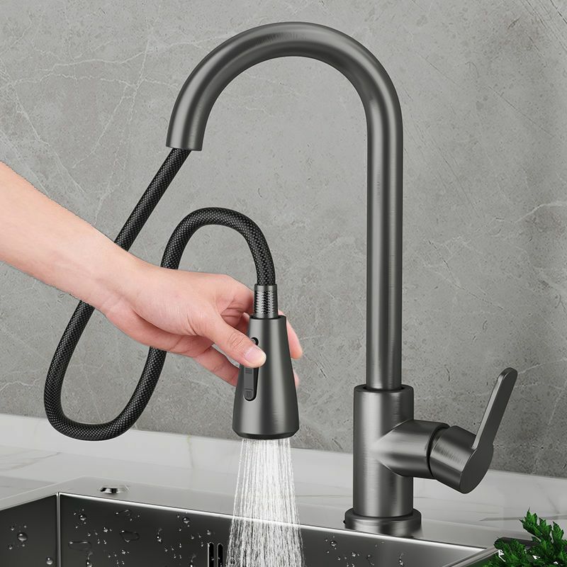 Rubinetto da cucina Pull rubinetto a prova di schizzi a doppio scopo per acqua calda e fredda rubinetto per lavabo domestico a riscaldamento rapido
