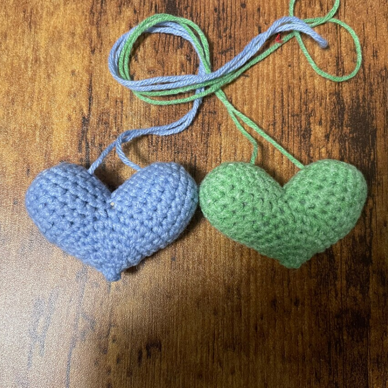Creative Heart-Shaped Car Pendant Handmade Cotton Rope Woven Love Hanging Ornament Auto Decoration, Nordic Style Car Accessories