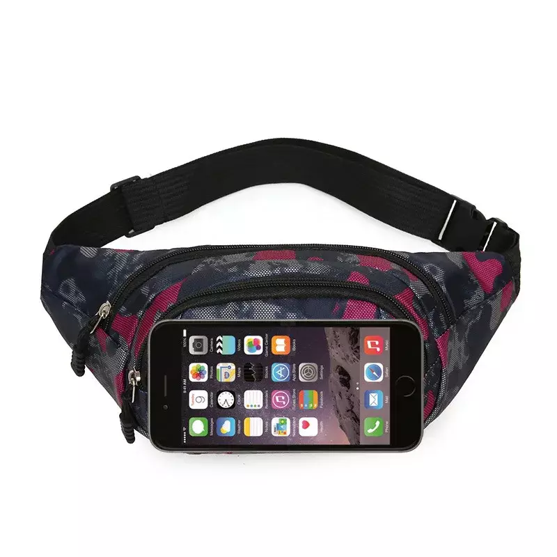 Men Women Casual Fanny Bag Waist Bag Waterproof Money Phone Belt Chest Bag Pouch Camouflage Bum Hip Bag Shoulder Crossbody Bags