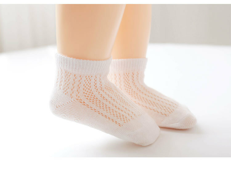 4Pair/lot New spring and summer mesh openwork non-slip baby toddler socks  baby boy girls newborn socks