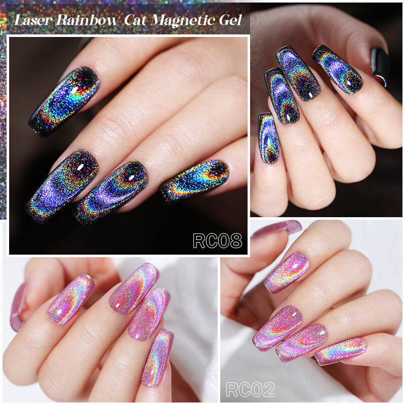 BORN PRETTY 10ml Cat Magnetic Gel Nail Polish Sea Blue Soak Off UV LED Gel Shining Glitter Nail Art vernice Manicure