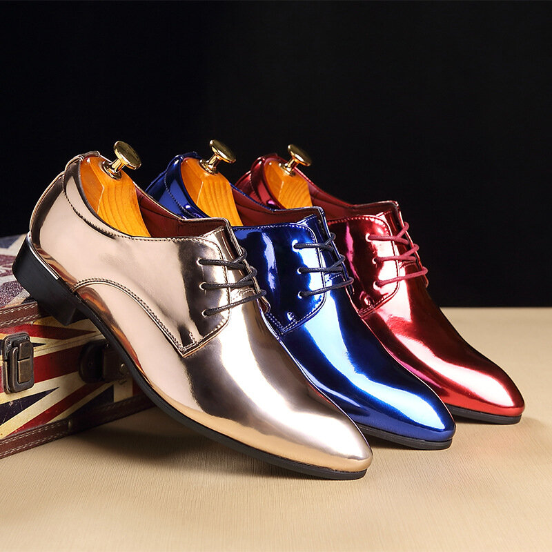 Sepatu Oxford Formal desainer baru untuk pria sepatu pernikahan kulit ujung lancip Italia sepatu pria Sapato Oxford Masculino