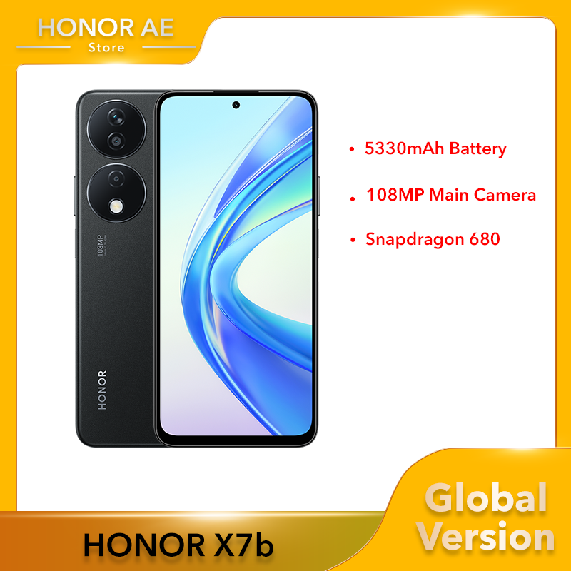 Honor-x7b 6.8 polegadas de tela grande, bateria de 5330 mah, 35w supercharge, 108mp, imagem ultra clara