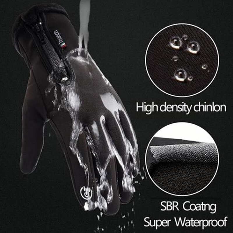 Winter Gloves Waterproof Thermal Touch Screen Thermal Windproof Warm Gloves Cold Weather Running Sports Hiking Ski Fishing Glove