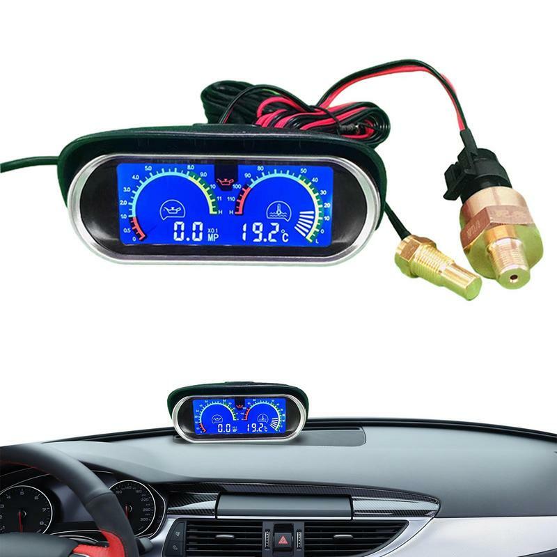 Medidor de temperatura del agua para coche, 2 en 1 voltímetro, medidor automático, medidor Universal multifuncional, preciso
