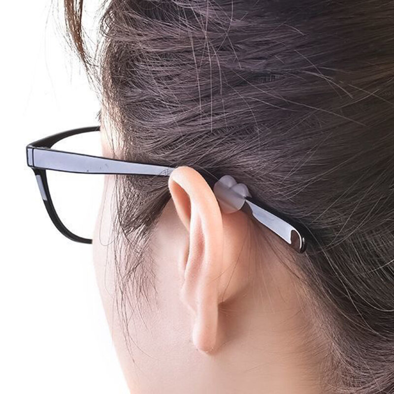 Crochet d'oreille en silicone antidérapant en forme de cœur, accessoires de lunettes, poignée de lunettes, porte-pointe de temple
