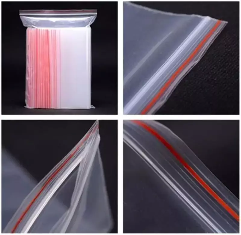Thicken Zipper Sealed Bags Clear Plastic Storage Bag for Small Jewelry Food Packing Reclosable Zippers Sealing Pouch Wholesale