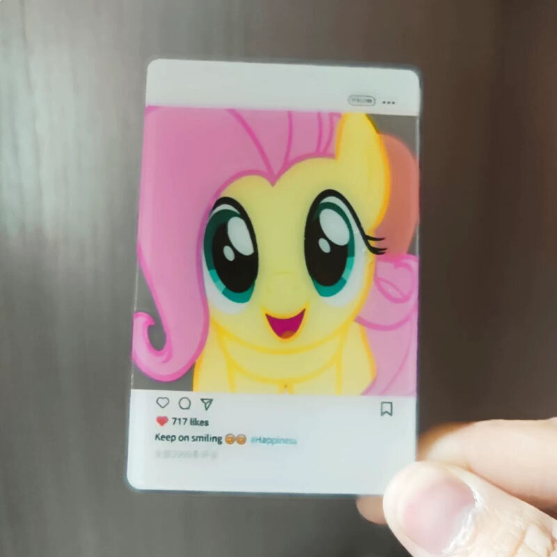Anime Kawaii lucu My Little Pony akrilik kartu kecil Ins transparan kartu kartun warna nilai tinggi hadiah ulang tahun mainan untuk anak-anak