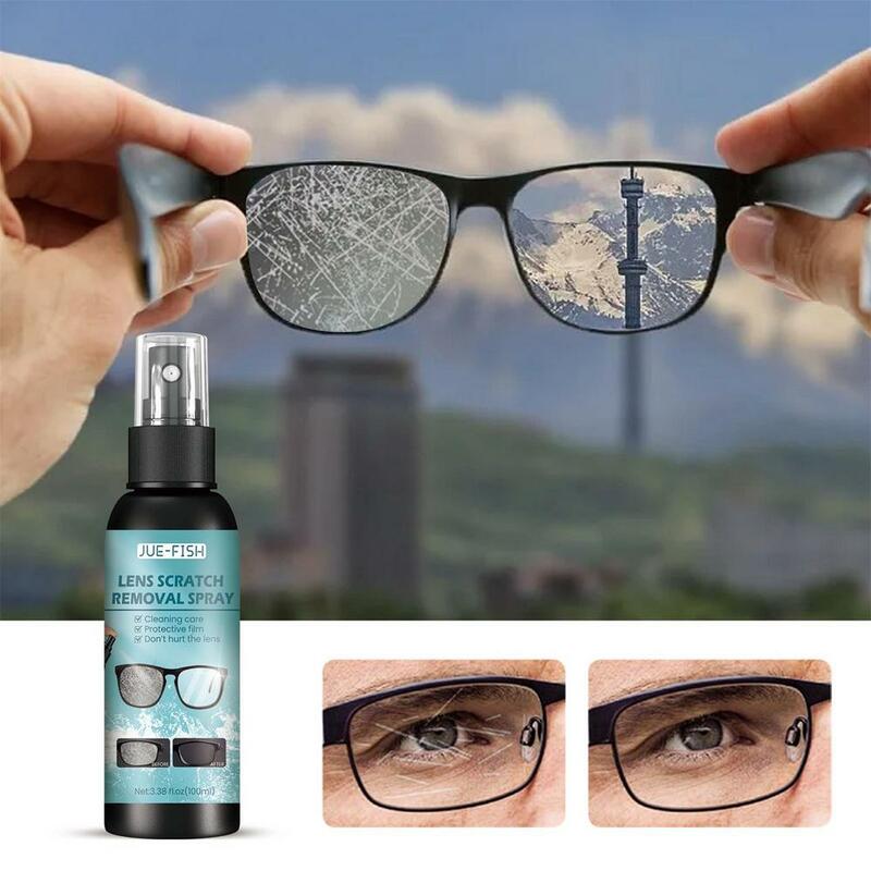 100ml usuwanie zarysowań okularów Spray Anti Fog Spray Eye przyrząd do czyszczenia szkieł okularowych usuwanie brudu olej w sprayu akcesoria do czyszczenia okularów