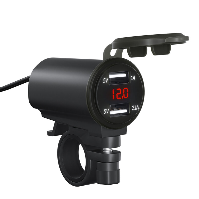 Motorcycle Refitted With Usb Car Charger 3.1A Fast Charging Dual-Port Interface Mobile Phone Car Charging With Voltmeter