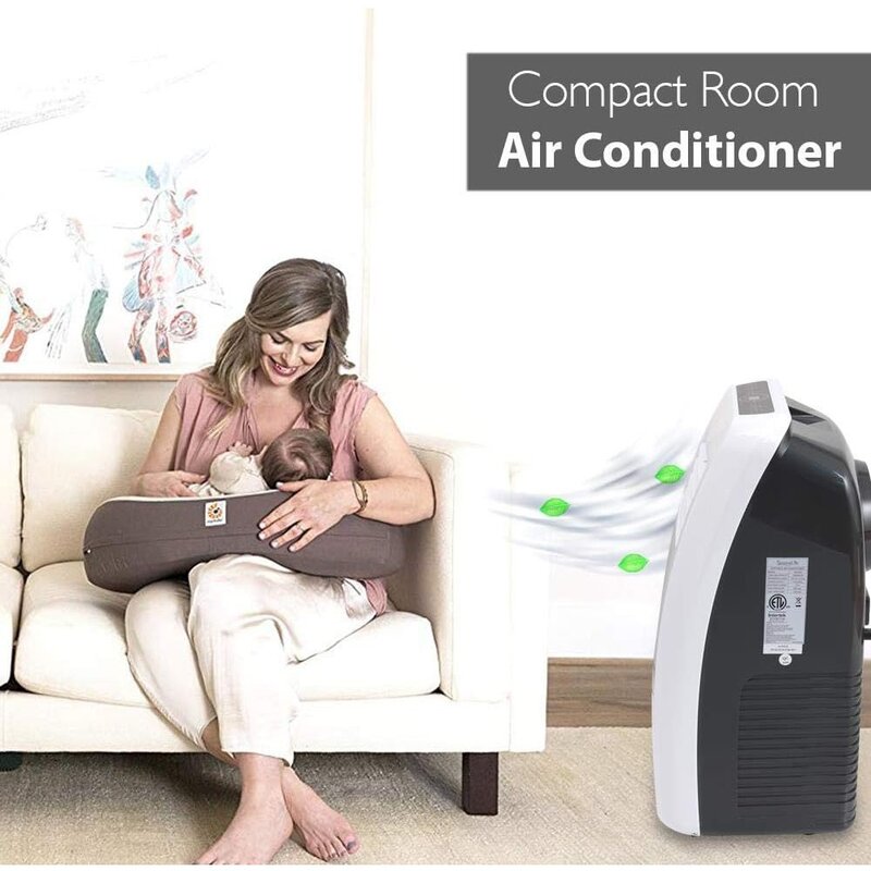 Condicionador de ar portátil com função de desumidificador incorporado, modo de ventilador, controle remoto, C 3 em 1