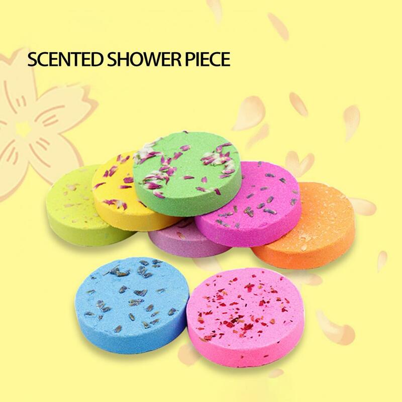 Functional Aromatherapy Shower Tablet Easy to Dissolve Gently Clean Comfortable Shower Steamer Bathtub Supply