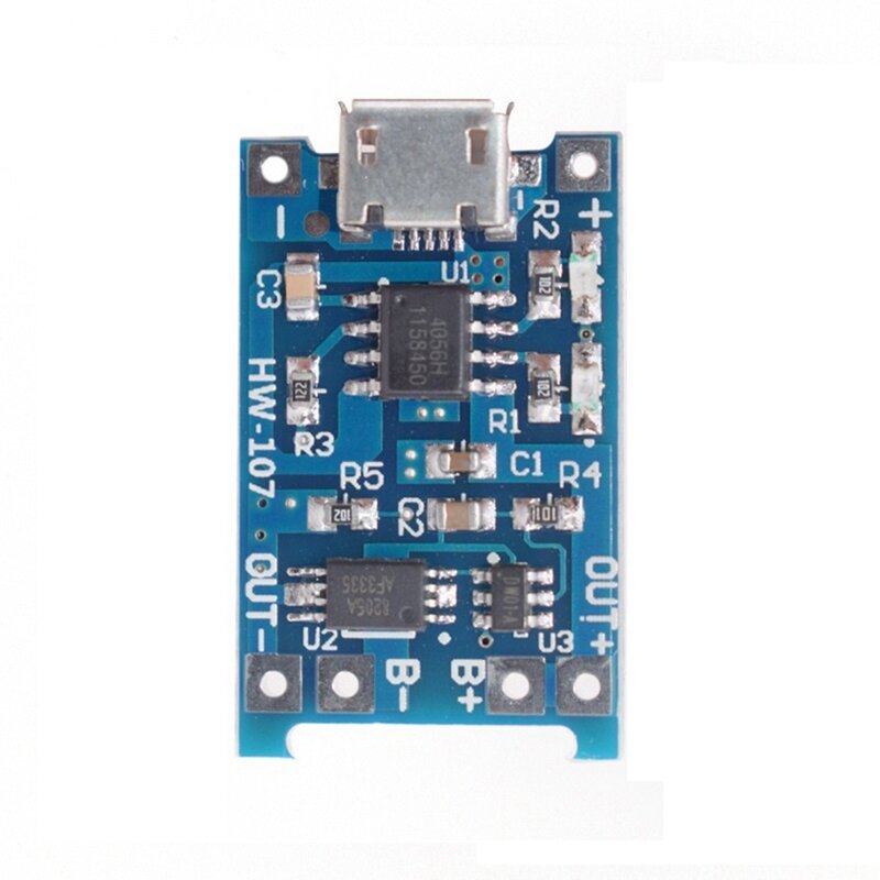 50 PCS TP4056 Micro-USB 18650 Lithium Battery Charging Board 5V 1A Charger Module Blue PCB