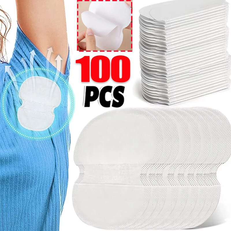 10/100pcs Unisex Sweat Pads Summer Deodorants Underarm Anti Perspiration Sweat Pads Disposable Armpit Absorb Useful Shield Pads