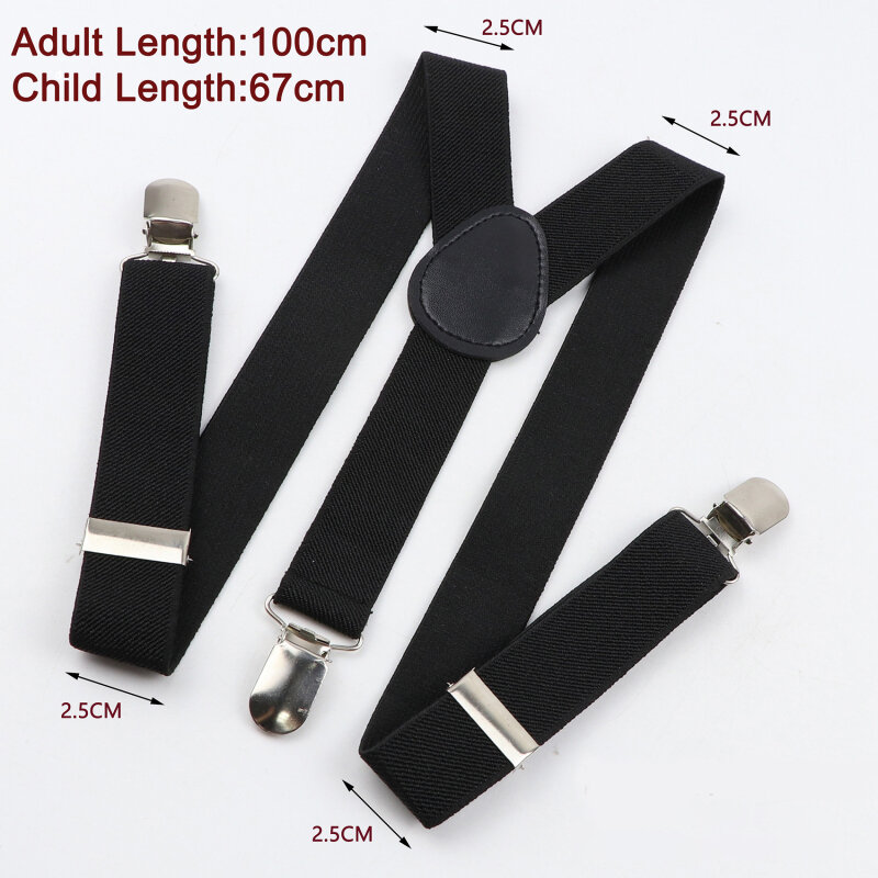 New Adjustable Suspenders Elastic Leather Y-Back Braces Straps For Men Women Kids Pants Shirt Girl Skirt Accessories Candy Color