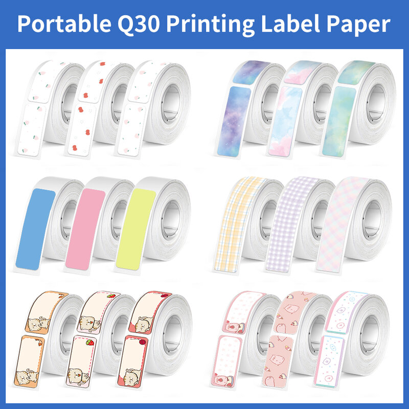 Phomemo-Mini impresora de etiquetas D30 Q30/31, papel de impresión, impermeable, a prueba de aceite, resistente a los arañazos, precio, etiqueta adhesiva, etiqueta de Cable