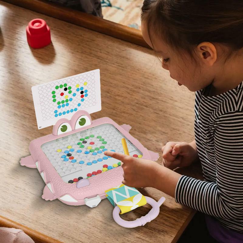 Lavagna magnetica cartone animato coccodrillo tavolo da disegno colore accattivante abilità motorie fini giocattolo per viaggi scolastici a casa all'aperto
