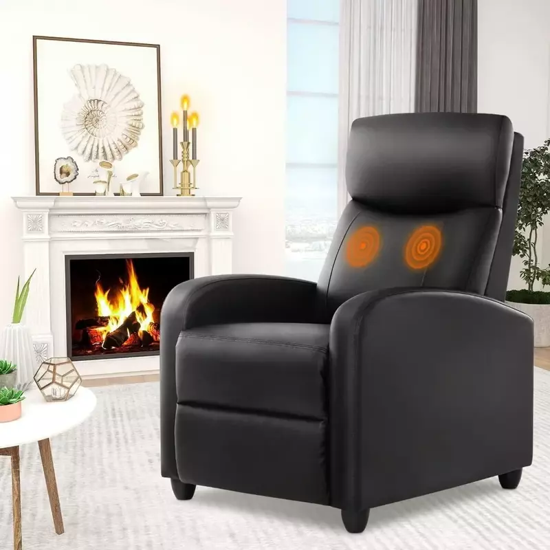 Cadeira reclinável ajustável com assento acolchoado, tecido massagem reclinável, Winback cadeiras, assento moderno, sala de estar