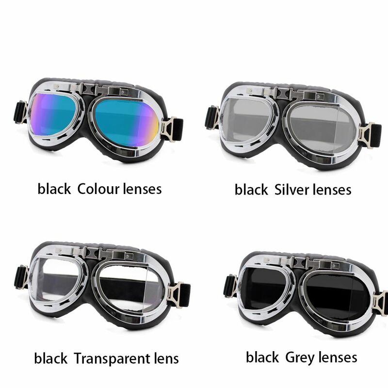 Kacamata bingkai lensa kacamata hitam antik Snowboard Cruiser skuter kacamata Retro Pilot kacamata sepeda motor
