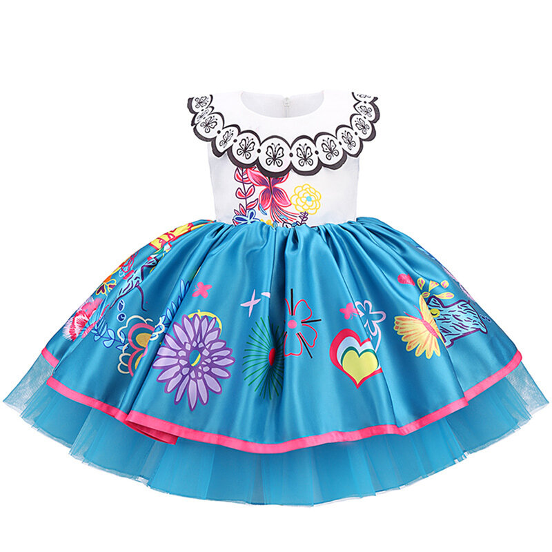 Повседневное платье Mirabel для маленьких девочек, детское бальное платье, Карнавальная одежда, повязка на голову, костюмы для косплея на Хэллоуин, Одежда для новорожденных