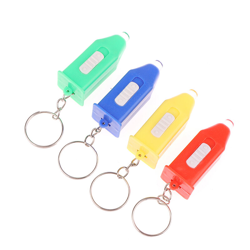 New 1Pcs LED Outdoor Easy To Carry Purple Light Keychain Mini Ultraviolet Plastic Flashlight Gift Small Pendant