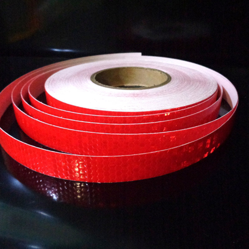 2.5Cm X 5M Fiets Reflecterende Tape Waterdichte Veiligheidswaarschuwing Sticker Wit Rood Geel Fluorescerend Groen Blauw Reflectoren Voor Dingen