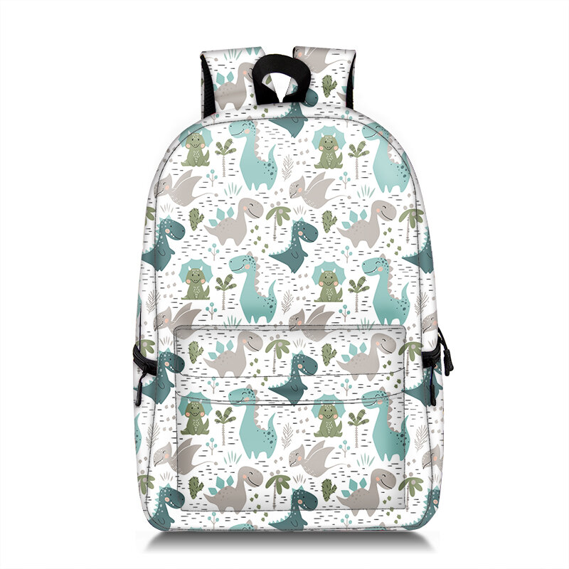 Desenhos animados dinossauro impressão mochila para adolescente meninos meninas crianças sacos de escola sacos de viagem ocasional estudante portátil mochila bookbag