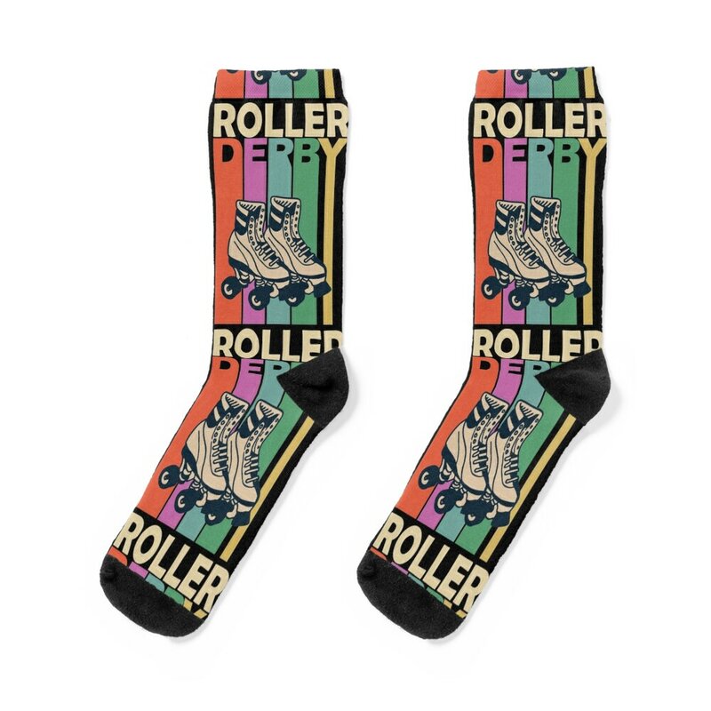 Roller Derby - Skate Chaussettes pour Homme et Femme, Thermique, Ample, à la Mode, Hiver